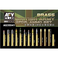 British Army 2-pdr Brass Ammo Set