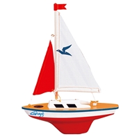 Giggi Small Wooden Sailing Boat with Adjustable Mainsail