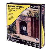HO Timber Single Tunnel Portal