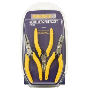 Modellers Pliers Set (3 Pcs - Snipe, Flat & Side Cutter)