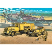 WWII German Fuel Truck and Schwimwagen