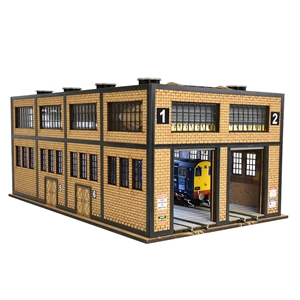 HO/OO Scale Modern Engine House Kit w/Motorised Doors