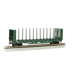 52' Centre-Beam Flatcar with Bulkheads - BC Rail #52423