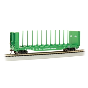 52' Centre-Beam Flatcar with Bulkheads - Burlington Northern #615816