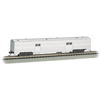 85' Streamline Fluted 2-Door Baggage Car - Unlettered Aluminiu