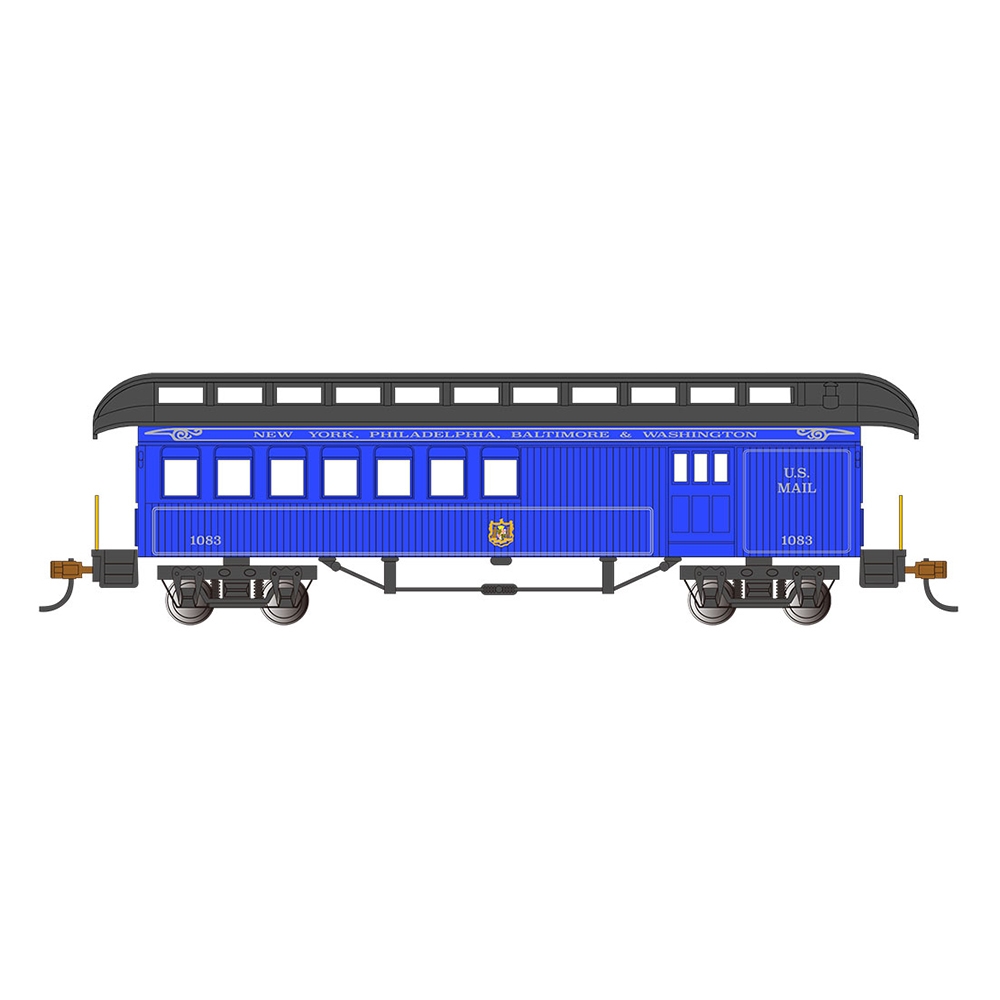 Old Time Coach Clerestory Roof - Combine - B&O Royal Blue