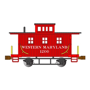 Old-Time Bobber Caboose - Western Maryland #1200
