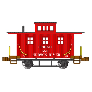 Old-Time Bobber Caboose - Lehigh & Hudson River #81