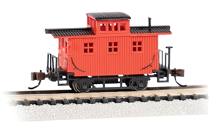 15758 Old-Time Bobber Caboose - Painted, Unlettered - Red