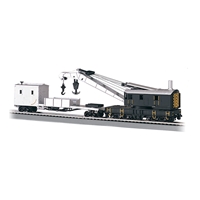 250-Ton Steam Crane & Boom Tender - Painted Unlettered (Blk. & Silver)