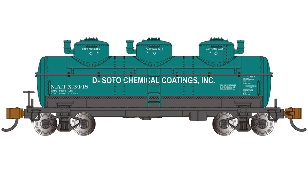 3-Dome Tank Car - Desoto Chem Coatings #3448