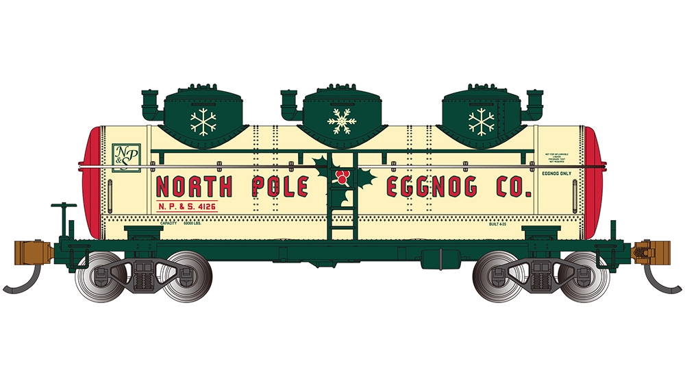 3-Dome Tank Car - North Pole & Southern Eggnog Co. #4126