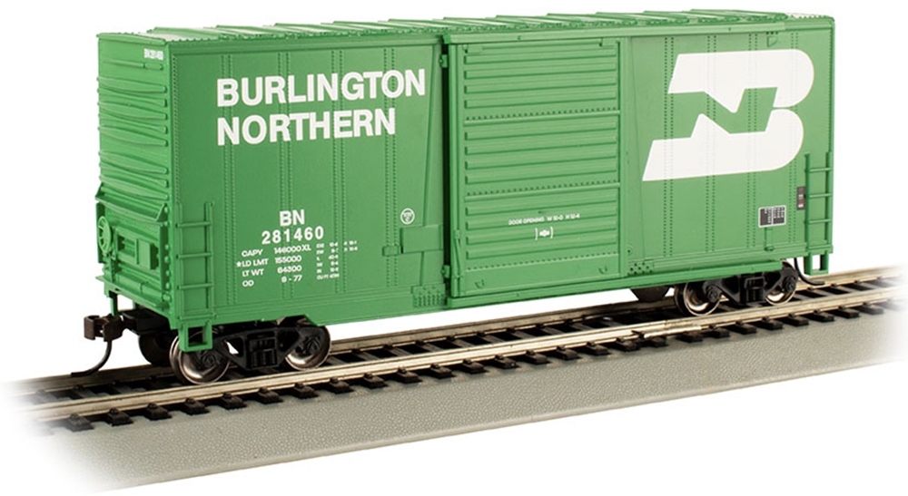 Hi-Cube Box Car with Sliding Door - Burlington Northern (Green)