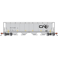 Canadian 4-Bay Cylindrical Grain Hopper - CN - North American Logo