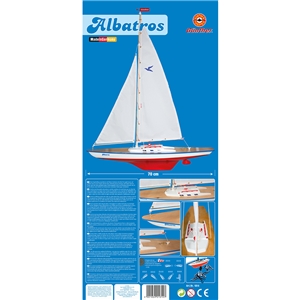 Albatros Wooden Sailing Boat with Adjustable Mainsail