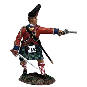 42nd Foot Royal Highland Reg Grenadier Officer Firing Pistol, 1758-63