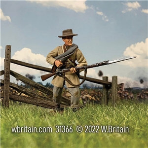 Confederate Infantry in Frock Coat Reaching for Cap No 2