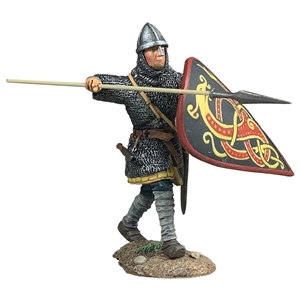 Saxon Defending with Spear and Kite Shield (Edgard)