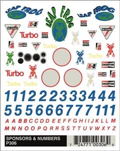 Sponsors & Numbers Dry Transfer