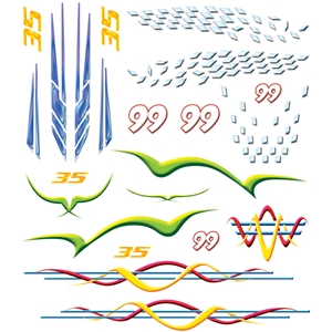 Speed Streaks Dry Transfer