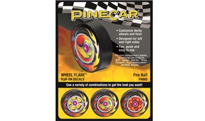 Fire Ball Wheel Flare® Rub-on Decals