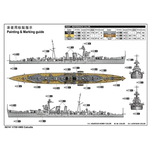 British Royal Navy HMS Calcutta C-Class Light Cruiser Ship