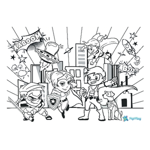 Doodle Placemats Travel Set - Superheroes & Monster