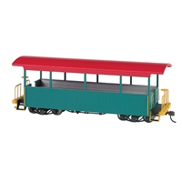 Open Excursion Car - Green with Red Roof