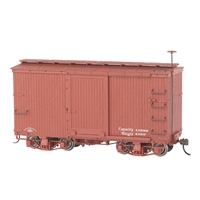 18' Box Cars - Oxide Red, Data Only (2/Box)
