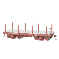 18' Flat Cars - Oxide Red, Data Only (2/Box)