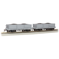 18' Low Side Gondolas - USA #100701 & #101222 - Grey (2/Box)