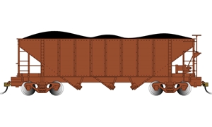 26574 Spectrum On30 3 Bay Hopper - Painted Unlettered - Oxide Red