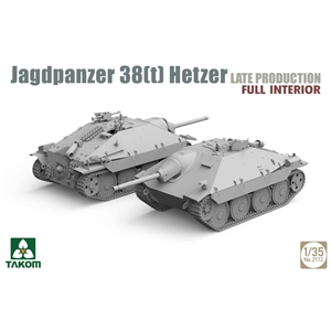 German Army WWII Jagdpanzer 38(t) Hetzer Late Light Tank w/Interior