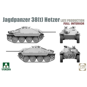 German Army WWII Jagdpanzer 38(t) Hetzer Late Light Tank w/Interior