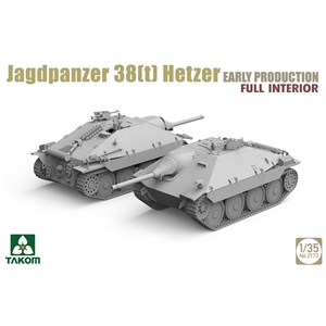 German WWII Jagdpanzer 38(t) Hetzer w/ interior, Early Production