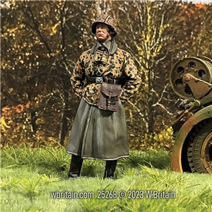 German Waffen SS Officer in Greatcoat and Smock, 1941-45
