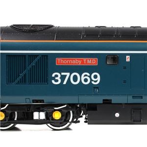 Class 37/0 Split Headcode 37069 'Thornaby TMD' BR Blue (White Stripe)