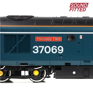 Class 37/0 Split Headcode 37069 'Thornaby TMD' BR Blue (White Stripe)