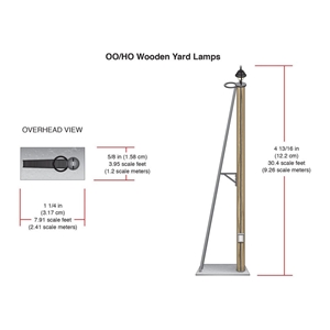 OO/HO Wooden Yard Lamps