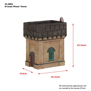 Brick Base Water Tower Red