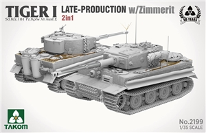 German WWII Tiger I Late/Late Command w/ Zimmerit 2 in 1