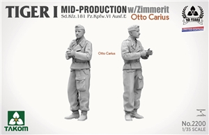 German WWII Tiger I Mid w/ Zimmerit & Otto Carius figure Ltd Edition