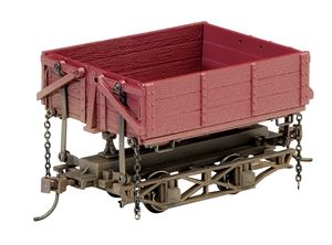 29801 Wood Side-Dump Car - Oxide Red (3/Box)