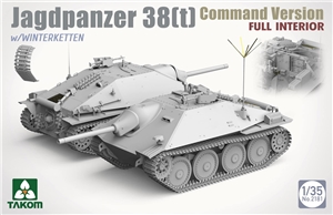 German WWII Jagdpanzer 38(t) Command Version Winterketten & Interior