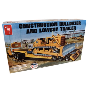 Construction Bulldozer & Lowboy Trailer