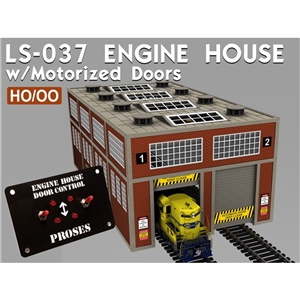 HO/OO Scale Modern Engine House Kit w/Motorised Doors