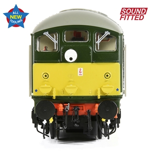 32-415SF Class 24/0 D5036 Disc Headcode BR Green (Small Yellow Panels) sound fitted CAB