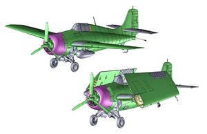 US Navy F4F-4 Wildcat "Battle of Midway" Fighter Aircraft