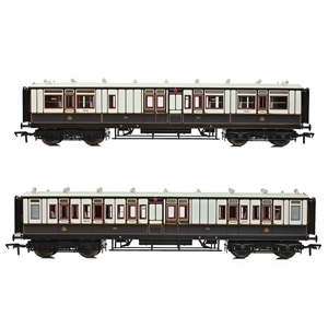 LNWR 50ft Arc Roof Brake Composite Corridor LNWR Dark Claret & White