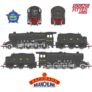 35-225SFX LMS 8F with Riveted Tender 8036 LMS Black
